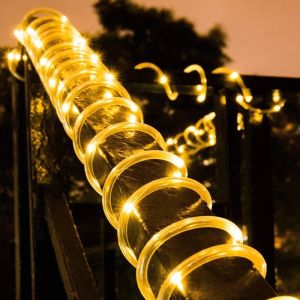 Solar LED String Light Outdoor Waterproof Garden Decoration Solar Rope Strip Lighting Fairy Lamp