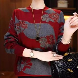 QIAOXIZI | Warm Loose Fashionable Youthful Long Sleeve Top for Plus Size Women