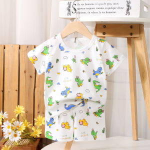 Summer Lightweight Cartoon Print T-shirt and Shorts Set