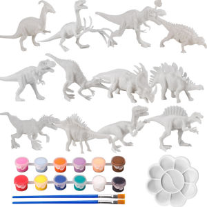 6/8PCS Unpainted DIY Dinosaur Painting Kit Blank Model Toys for Kids 3+ Years Creative Graffiti Montessori Educational Art Gift