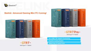 Original Beelink GTR7 Ryzen 7 7840HS 32GB + 1TB Gaming Mini PC Up to 65W TDP Support Overclocked Desktop Mini Computer For Gaming Gamer Business Office Home Shop Restaurant Multimedia Cinema Movie