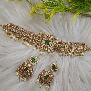 Haseenas Gorgeous AD Matte High Neck Choker