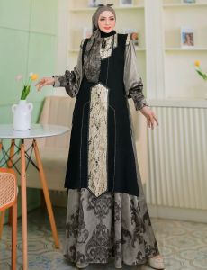 GAMIS TERBARU SYARI  SYARI TRENDI BRANDED PRODUK PREMIUM FASHION MODERN MEWAH ELEGAN BAJU DRESS ETNIK MUSLIM BATIK ETNIK ISMARA