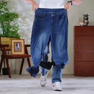 Quần Jean Nam Chất Liệu Lyocell Cao Cấp Kiểu Dáng Cổ Điển Ống Thẳng Dành Cho Công Việc Cạp Trung Bình Size Lớn 29-40 Mùa Xuân Hè
