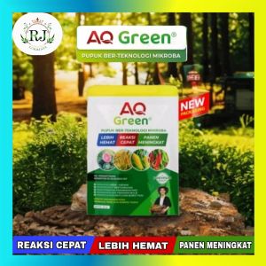 AQ Green Pupuk Organik Hayati Majemuk Pupuk Bubuk pendongkrak Hasil Panen Karet Sawit Padi Sayuran Buah Dan Penyubur Lahan (50gr)