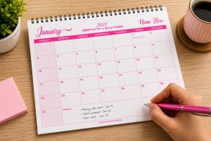 Personalized 2026 | 2027 Calendar with Free Weekly Planner Backing