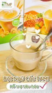 Bột Ngũ Cốc Nảy Mầm Tami ít ngọt 25 gói 450g - TÂM MINH FOODS healthy giảm cân không đậu nành