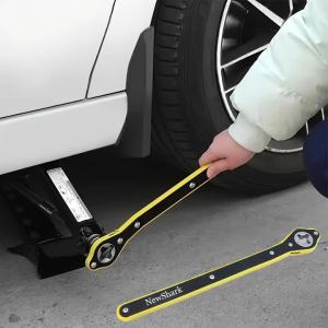 Cờ Lê Tự Động Tiết Kiệm Sức Lao Động Kích Nâng Xe Dạng Kéo Tay Cầm Dài Kích Nâng Bánh Xe 360 Độ °   Thiết Kế Núm Xoay Tiến Và Lùi Bằng Thép Carbon Dụng Cụ Đa Chức Năng