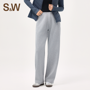 S&W | Straight Loose Womens Pants Gray Slim Fit