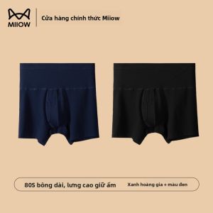 Quần lót MiiOW nam làm bằng cotton nguyên chất cạp cao ấm áp chống lạnh