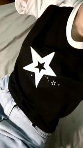 Crop Top Wanita STAR Rib (LD 88 P 40)