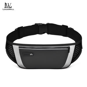 LouisWill Fashion Sports Bag Men Women Outdoor Waist Pack Bag Ultrathin Pouches Chest Bag Adjustable Running Pouch Waterproof Crossbody Bag Money Phone Waist Fanny Pack Jogging Belt Fanny Pack With Reflective Strip for Workouts Sports Outdoor