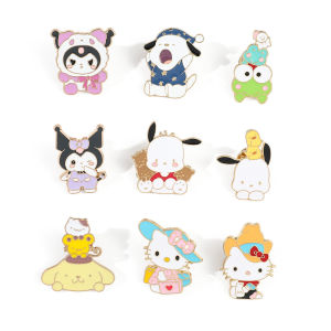 Sanrio | My Melody Kuromi Keroppi Pochacco Zinc Alloy Pin Cute Cartoon Brooch Suitable for Bags or Cosplay Party Gifts
