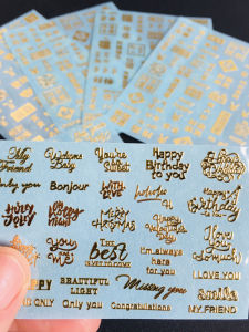 Nhãn Dán Kim Loại Chữ Cái Tiếng Anh Và Tiếng Trung Quốc Gắn Vào Mặt Phẳng Hình Móng Vuốt Mèo Chất Liệu Thẻ Treo Chúc Mừng Năm Mới