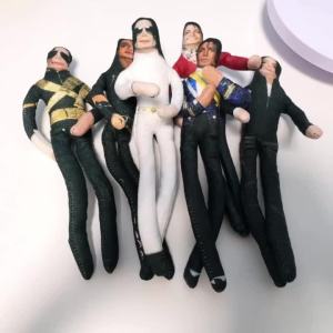 Bandai | 25Cm Pop-King Michael Jackson Búp Bê Vải Có Thể Uốn Cong Khớp Sưu Tập Hình Trừu Tượng Để Bàn Trang Trí Quạt Tặng Di Động Du Lịch
