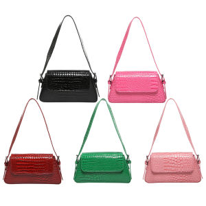 กระเป๋าลายหนังจระเข้สะพายหนังตราสิทธิบัตร11THPU กระเป๋าทรงสี่เหลี่ยมขนาดเล็กสำหรับผู้หญิงกระเป๋าช้อปปิ้งสำหรับเดินทางหรือกระเป๋าโฮโบ