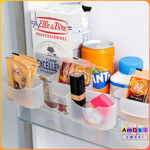 Hanging Storage Box Refrigerator Multi Function Hanging Translucent Seasoning Bag Storage Box 2Pcs