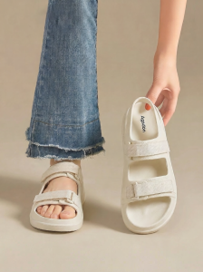 Agsdon | White Thick Soft Bottom Summer Wearable Beach Sport Sandals