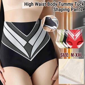 Antibacterial Body Shaping Pants High Waist Tummy Tuck Pants Seamless Womens Underwear Plus Size
