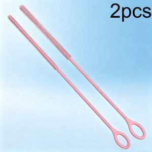 2pcs Silicone Straw Brushes Bendable Soft Pipe Tube Cleaning Brush Extra Long Reusable Pacifier Brush Feeding Bottle