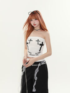 Áo Ba Lỗ in Chữ Cổ Điển Mỹ YIKOJIA Dành Cho Nữ Mùa Hè Mới Rộng Rãi Đa Năng Áo Trên Cùng Phong Cách Thường Ngày Bằng Vải Polyester