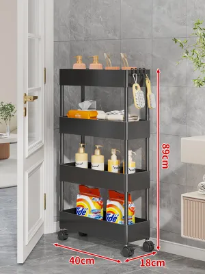 QINQI | Narrow Space Storage Rack Slim Rollable Shelf