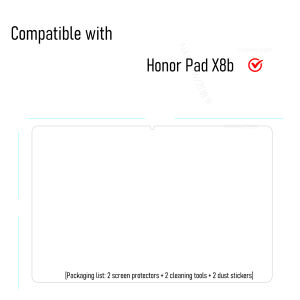 On Honor Pad X8b Tempered Glass Film Screen Protector For Honor Tablet X8b 2026 Clear Damage-Proof Screen Cover 2-Pieces