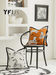 Áo Gối Sofa Họa Tiết Ngựa Vằn Scandinavia Sang Trọng Đệm Ghế Sofa Hình Chữ Nhật Chất Liệu Polyester Kiểu Dáng Sang Trọng Dùng Trong Nhà