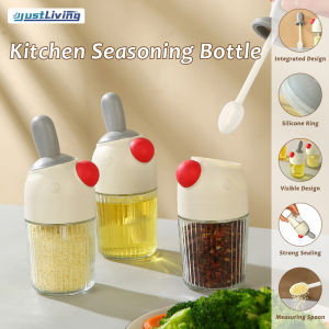 Justliving niêm phong lọ gia vị đồ dùng nhà bếp lọ gia vị không thấm nước cho gia đình hộp gia vị hộp đựng gia vị chai đựng gia vị lọ mật ong với cái môi/Cọ vẽ sơn dầu/gia vị nhà bếp muỗng