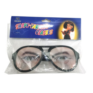 Funny Fake Sleep Wide Frame Glasses Novelty Prank Flat Lens Eyeglasses Office Nap Gag Toy Holiday Party Face Slimming Gift