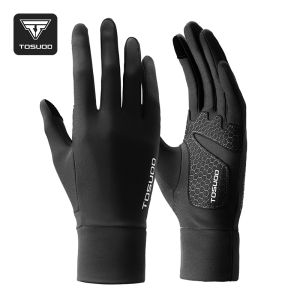 TOSUOD Cold Weather Cycling Gloves Thermal Fleece Full Finger with Touchscreen & Shock-Absorbing for Men Women