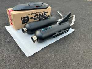 KNALPOT SHIJIRO DOUBLE BRACKET B ONE PROJECT VARIO 125/150 LED NEW VARIO 125/150 OLD VARIO 125 BOHLAM VARIO 125 TECHNO BEAT INJEKSI DELUXE NEW KARBU STREET VARIO 160 PCX 160 PCX 150 NMAX NEW NMAX OLD AEROX OLD AEROX NEW DLL