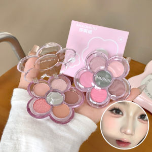 Bảng Phấn Mắt 6 Màu Lì & Nhũ Tông Màu Đất Với Phấn Tạo Khối Gege Bear Lấp Lánh Lâu Trôi Dành Cho Trang Điểm Mắt