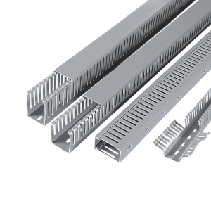 Flame Retardant PVC U-shaped Industrial Plastic Raceway 80*40*50*60*80 Electrical Cabinet Wiring Channel Openly Mounted