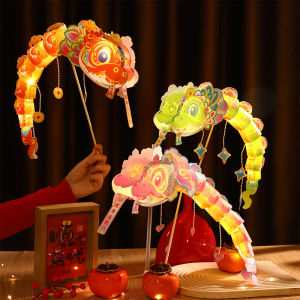 Handmade Snake Lantern DIY Kit Childrens Material Package Spring Festival Lantern Festival Photography Props Back-to-School