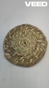 Handwoven Grass Tea Coaster | Eco-Friendly Table Mat for Cups & Glasses | 11cm Round Natural Coaster | Pack of 1 Pc