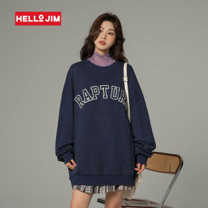 HELLO JIM Oversize Sweatshirts For Women 2022 New Autumn Korean Style Loose Hoodies Girl embroidery Letter Jacket J3550