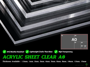 Acrylic Sheet A0/ Kepingan Akrilik Perspex A0 Acrylic Clear Sheet DS BRAND M1