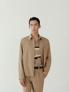 ICICLE | Cotton Loose Fit Collared Jacket for Men
