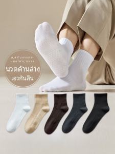 สีขาว ผ้าฝ้าย ถุงเท้าถึงกลางน่อง ถุงเท้า ผู้หญิง น่ารัก ฤดูใบไม้ผลิ ฤดูใบไม้ร่วง ถุงเท้า Chunky สไตล์ญี่ปุ่น อินเทรนด์ ดีไซน์ สบายต้านเชื้อแบคทีเรีย