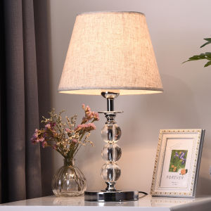 Table Lamp Bedroom Bedside Lamp Crystal Creative Pink Cozy and Romantic European Modern and Simple Home Touch Induction Lamp