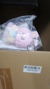 Line Friends | Mặt Dây Chuyền Thú Bông Hoạt Hình BT21 Cooky Shooky Đồ Chơi Nhồi Bông Thời Trang Dành Cho Ba Lô Và Chìa Khóa Quà Tặng Cho Nữ Chất Liệu Bông PP Ngắn Mềm Mại.