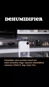 Dehumidifier Ruangan Kamar Penyerap Kelembaban Serap Air Portable 23W 1100ml