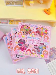 100 PCS Sheet MIX Kuromi Melody Share a story PINK Packaging DIY Decoration Anak Gift Sticker Set