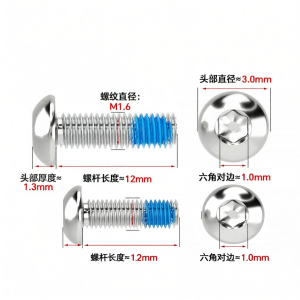 GUWANJI | 304 Stainless Anti-loosening Pointed Round Hexagonal Screws