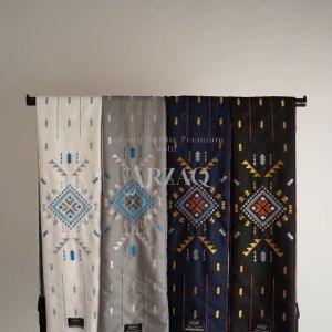 Katsae - Sarung Bordir Motif Terbaru Arjaq Bordiran Timbul Sarung Pria Dewasa Warna Navy Sarung Sholat 100% Bordir Asli