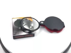 Kính Lúp Mini 5x Bao Da Gập Lại Được Kính Lúp Bỏ Túi Kính Lúp Kính Lúp Đọc Sách Trang Sức 50Mm Dễ Mang Theo Có Tay Cầm