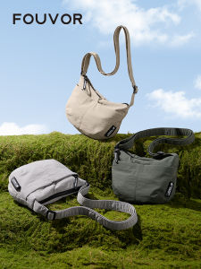 Fouvor Commuter Small Dumpling Shape Canvas Crossbody Bag Outdoor Sports Womens Bag Winter Outdoor Leisure Nylon Lining