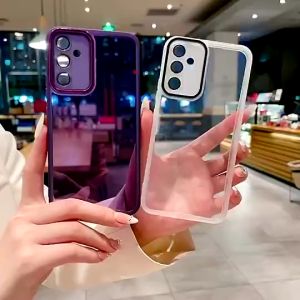Soft Case Shining New Pure Color Shockproof Soft Clear Disertai Lens Guard Pelindung Lensa Kamera Kompatibel Untuk Samsung Galaxy S25 Samsung S25 Plus Samsung S25 Ultra Samsung S24 Samsung S24 Plus Samsung S24 Ultra