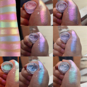 1Jar Chameleon Polarized Nail Powder Holographic Gradient Pearlescent Chrome Pigment 7-colors Glitter Powder For Nails/Eye Decor